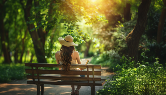 woman sitting on a bench resting and waiting on Jesus Christ to answer the problem and provide the help